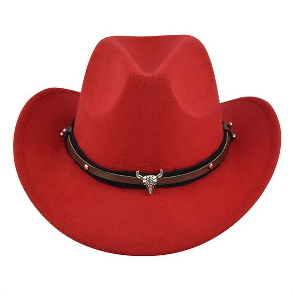 Solid Color Western Cowboy Woolen Jazz Hat 05928275C