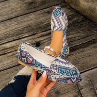 Women's Ethnic Casual Flat-Soled Beanie Shoes 26928337S