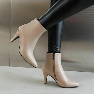 Women's Casual Simple Stiletto Pointed Toe Boots 97665002S