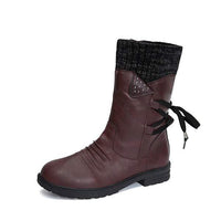 Women'S Retro Thick Heel Lace-Up Short Boots 69076842C