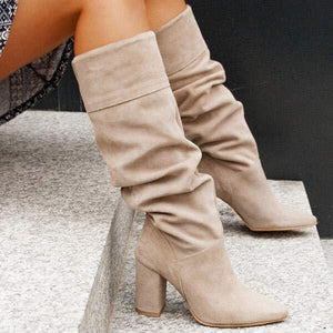 Women's Pointed Toe Tall Suede Fashion Boots 37092735C