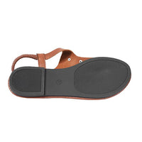 Women's Casual Studded Elastic Strap Flip-Toe Flat Sandals 02918080S