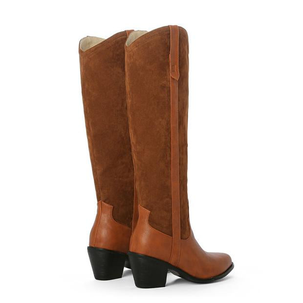 Women's Casual Block Heel Knee-High Western Boots 44763177S