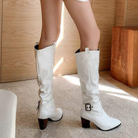 Women's Chunky Heel Over-the-Knee Boots 28565893C