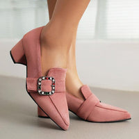Women's Fashion Elegant Rhinestone Chunky Heel Pumps 71592528S
