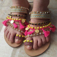 Women'S Boho Flat Slip Sandals 30771298C