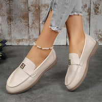 Women's Casual Metal Decorated Flat Loafers 59346098S