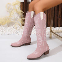 Women's Vintage Embroidered Long Cowboy Boots 41116255S
