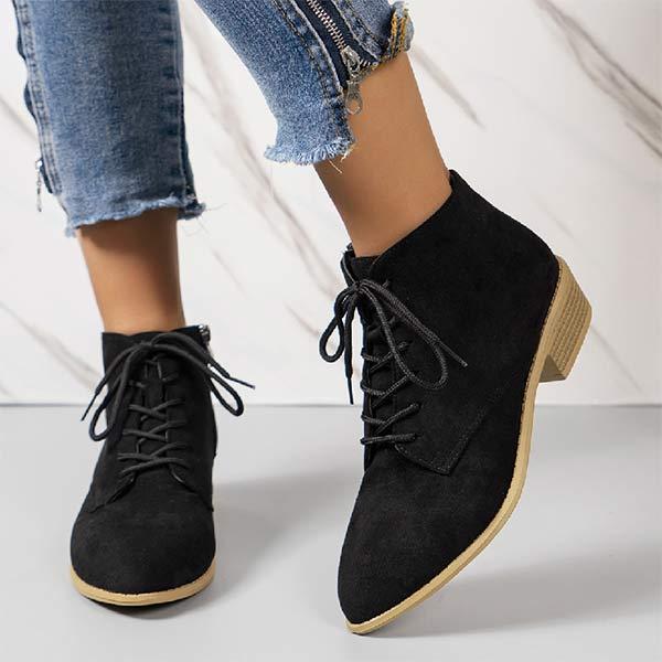 Women's Chunky Heel Side-Zip Mid-Calf Boots 42607211C