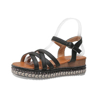 Women's Casual Cross Buckle Thick Sole Sandals 90242385S