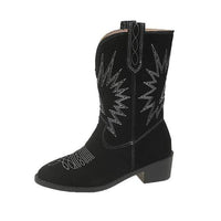 Women'S Retro Embroidered Western Rider Boots 62824338C