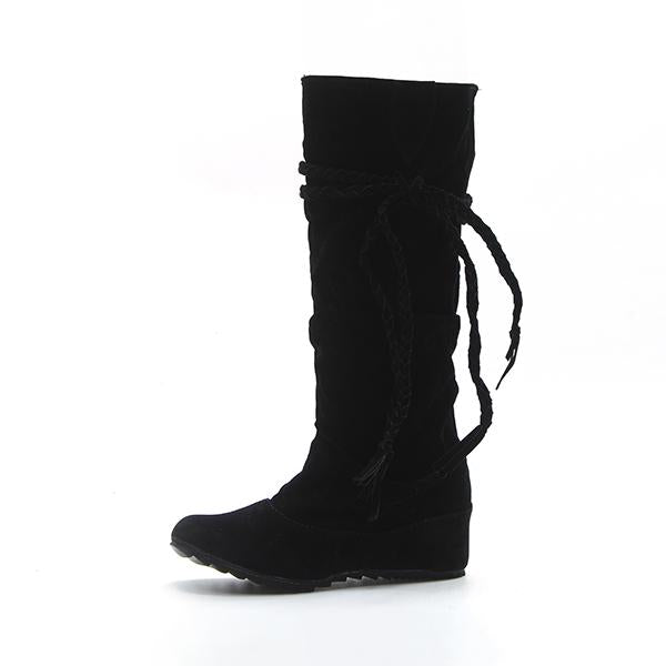 Women's Vintage Tassel Round Toe Tall Boots 77961205C