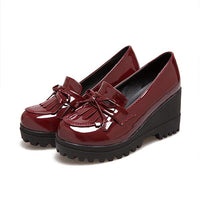 Women's Retro Casual Wedge Tassel Shoes 30638733S