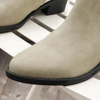 Women's Casual Floral Side Zipper Chunk Heel Short Boots 65614045S