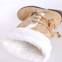 Women's Casual Plush Belt Buckle Mid-Cut Snow Boots 62466792S