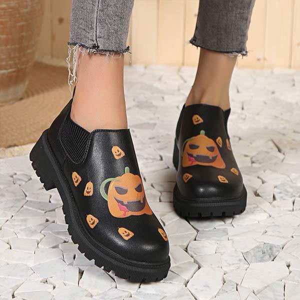 Women's Halloween Print Loafers 44775495C
