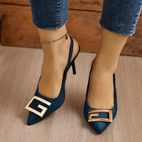 Women's Pointed Toe Fashionable Casual Stiletto Heels 42547464C