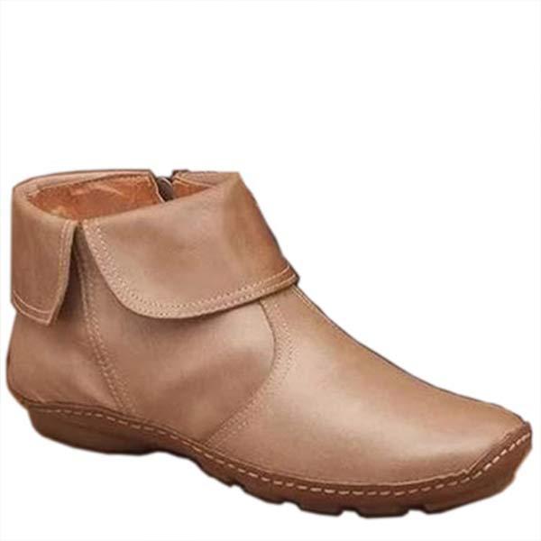 Women's Round Toe Soft Sole Cuffed Martin Boots 09323200C