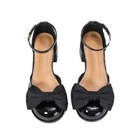 Women's Retro Bow Block Heel Mary Jane Sandals 73356215C