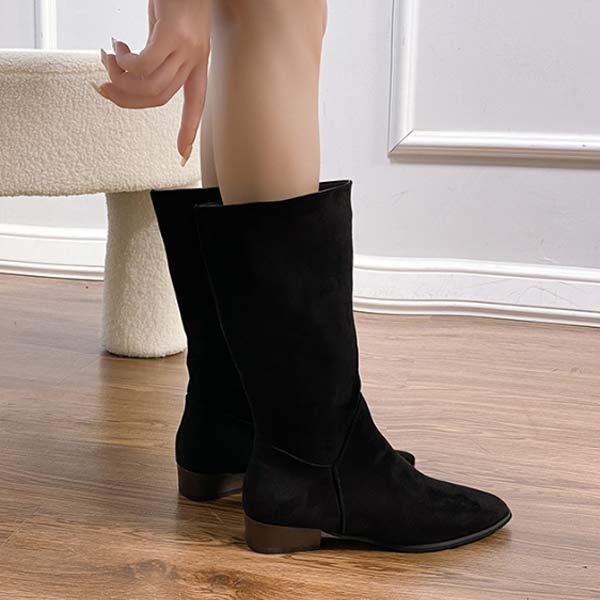 Women's Chunky Heel Pull-On Mid-Calf Boots 25633580C