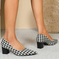 Women's Stylish Houndstooth Commuter Pumps 47297066S