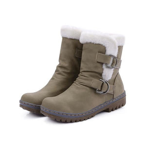 Women's Casual Buckle Ankle Snow Boots 75289564S