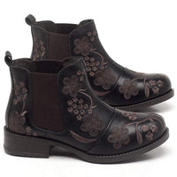Women's Embroidered Elastic Ankle Boots 33310123C