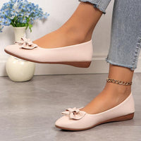 Women's Casual Bow Slip-on Flat Shoes 84945539S