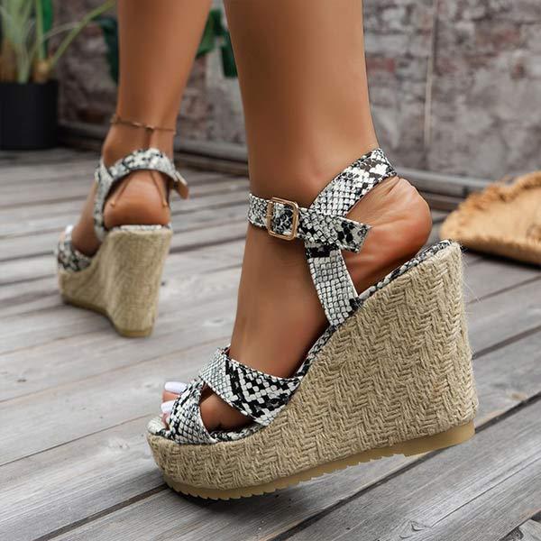 Women's Jute-Wrapped Wedge Sandals 20711643C