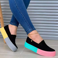 Women's Platform Slip-On Casual Canvas Shoes 64756914C