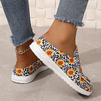 Women's Flat Casual Breathable Printed Canvas Shoes 70503503S