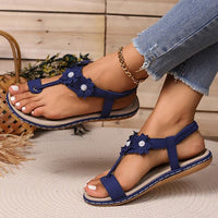 Women's Casual Three-Flower Flat Flip-Flops Sandals 37276513S