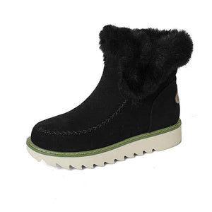Women's Thick-Sole Solid Color Slip-On Warm Short Boots 22008609C