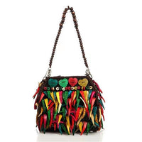 Women's Retro Bohemian Style Tassel Messenger Shoulder Bag 22513825S