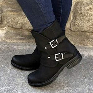 Women'S Vintage Side Zipper Ankle Boots 69921965C