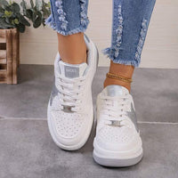 Women's Color Block Flat Casual Sneakers 67715859C