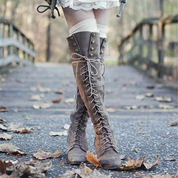Women'S Fashion Long Rivet Boots 51259477C