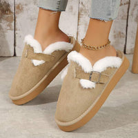 Women's Casual Closed-Toe Furry Slippers 69398927C