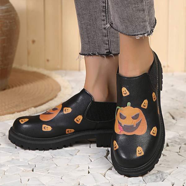 Women's Halloween Print Loafers 44775495C
