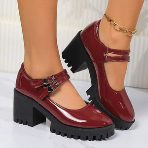 Women's Single-Strap Chunky Heel Mary Jane Shoes 31799865C