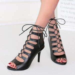 Women's Fashion Fish Mouth Zipper Stiletto Ankle Boots 13880166C
