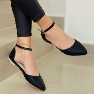 Women's Casual Pointed Toe Buckle Flat Shoes 40898052S