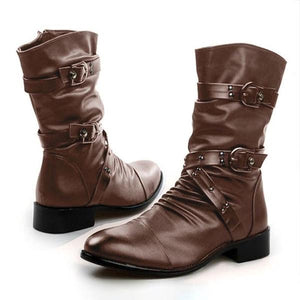 Women's Fashion Belt Buckle Chunky Heel Ankle Boots 41059418S