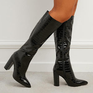 Women's Pointed Toe High Heel Side Zip Booties 96536422C