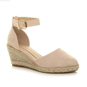 Women's Casual Buckle Straw Wedge Sandals 30056765C