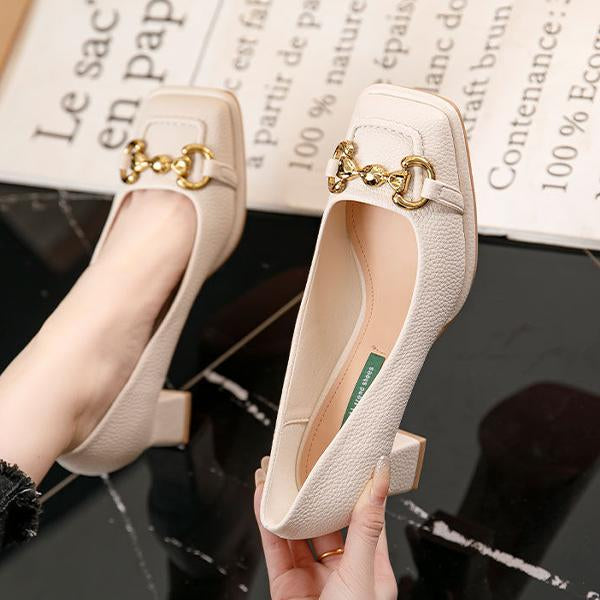 Women's Vintage Square Toe Horsebit Mary Jane Shoes 69426939C