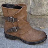 Women'S Vintage Side Zipper Ankle Boots 69921965C