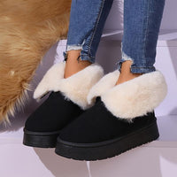 Women's Casual Plush Cuffed Thick-Soled Snow Boots 39973881S