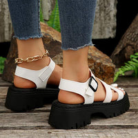 Women's Open Toe Ankle Strap Thick Sole Sandals 33630328C