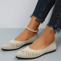 Women's Pointed-Toe Flat Knitted Shoes 62971764C